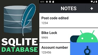 SQLite Database Tutorial Android Studio  Note List View App with Persistent Data [upl. by Rasecoiluj359]