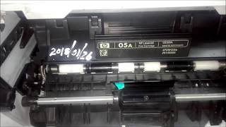 HP LaserJet P2055dn Toner Cartridge Replacement  User Guide CE505A [upl. by Gainer]