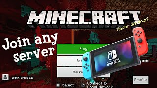 How to join any Minecraft Bedrock server on Nintendo Switch UnitySMP Cross platform XBOX PS43 PC [upl. by Zeni685]