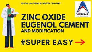 ZINC OXIDE EUGENOL CEMENT  DENTAL CEMENTS  SUPER EASY [upl. by Enninaej30]