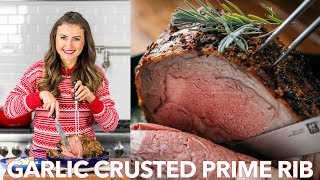 GarlicCrusted Prime Rib Recipe  Natashas Kitchen [upl. by Ogram]