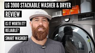 LG WM3900HWA Review  LG Stackable Washer and Dryer Review  LGThinQ Smart Washer [upl. by Denzil]