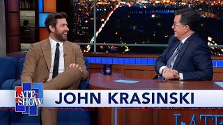 John Krasinski Teaches Stephen Colbert How To Do A Proper Boston Accent [upl. by Simonne]