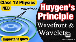 Huygen’s Principle wave theory of light  Wavefront and wavelets Concepts  Class 12 NEB Physics [upl. by Hailed]