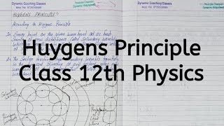 Huygens Principle Chapter 10 Wave Optics Class 12 Physics [upl. by Briano]