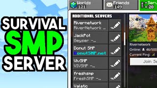 SURVIVAL SMP Server For Minecraft Bedrock 120 [upl. by Ruckman]