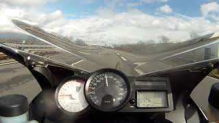 BMW K1200S TOP SPEED 280kmh in Germany [upl. by Dlanod750]