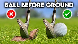 How to Hit Golf Ball First Then the Ground PERFECT contact every time [upl. by Otilopih91]