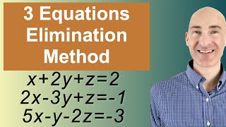 Solving Systems of 3 Equations Elimination [upl. by Geiger]