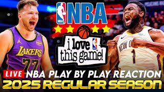 🔴LAKERS vs PELICANS │ 2025 NBA Basketball Game PlayByPlay Reaction amp Scoreboard [upl. by Naeloj]