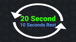 20 Second Interval Timer with 10 Seconds Rest [upl. by Sidonnie]