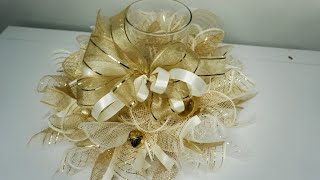 DIY Christmas Gold Centerpiece  Quick and Easy [upl. by Fowkes193]