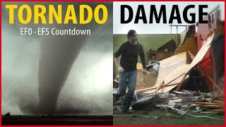 Tornado Damage Countdown EF0 to EF5 [upl. by Nyltiak]