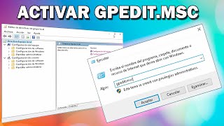 Cómo activar GPEDITMSC en Windows 10  11 2024 [upl. by Bronnie]