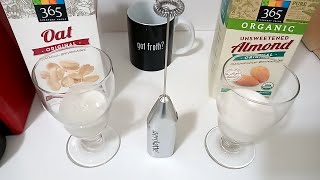 Oat Milk vs Almond Milk part 2 Frothing Test [upl. by Agan379]