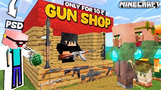 I OPENED A GUN SHOP IN MINECRAFT [upl. by Claman]