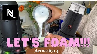 How To Foam Milk With Aeroccino 3 Make Coffee With Foam Tips amp Tricks  Easy Foamed Latte Recipe [upl. by Rudelson730]