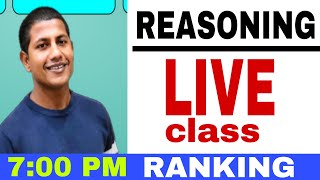 vipin sir live class  reasoning  ranking [upl. by Terti]