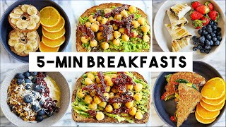 EASY 5MINUTE BREAKFAST IDEAS vegan [upl. by Ivens]