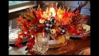 DOLLAR TREE FALL DIY ELEGANT FALL CENTERPIECE [upl. by Donelu]