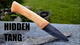 Knife making Hidden Tang Knife Handle [upl. by Jordain944]