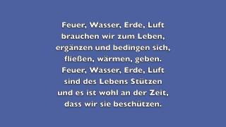 quotFeuer Wasser Erde Luftquot Lyrics Originalsong [upl. by Stouffer1]