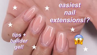 HOW TO nail extensions w tips amp builder gel [upl. by Maggie]