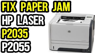 How To Fix Paper Jam in HP LaserJet P2035 and P2055 [upl. by Ahseuqram]