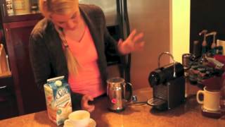 Nespresso Aeroccino Plus Frother Review Frothing Almond Milk [upl. by Uon396]